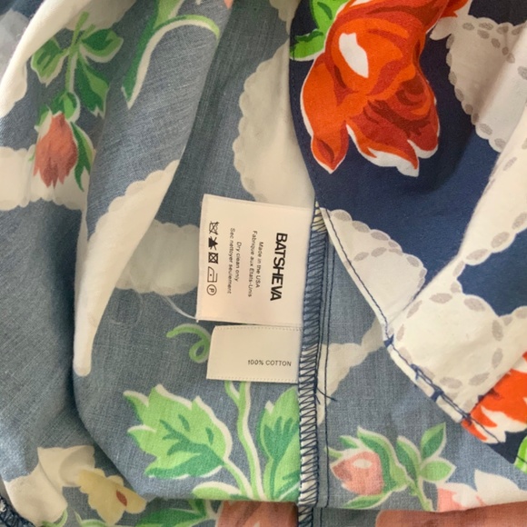 BATSHEVA blue rose floral spring prairie dress - Picture 4 of 9